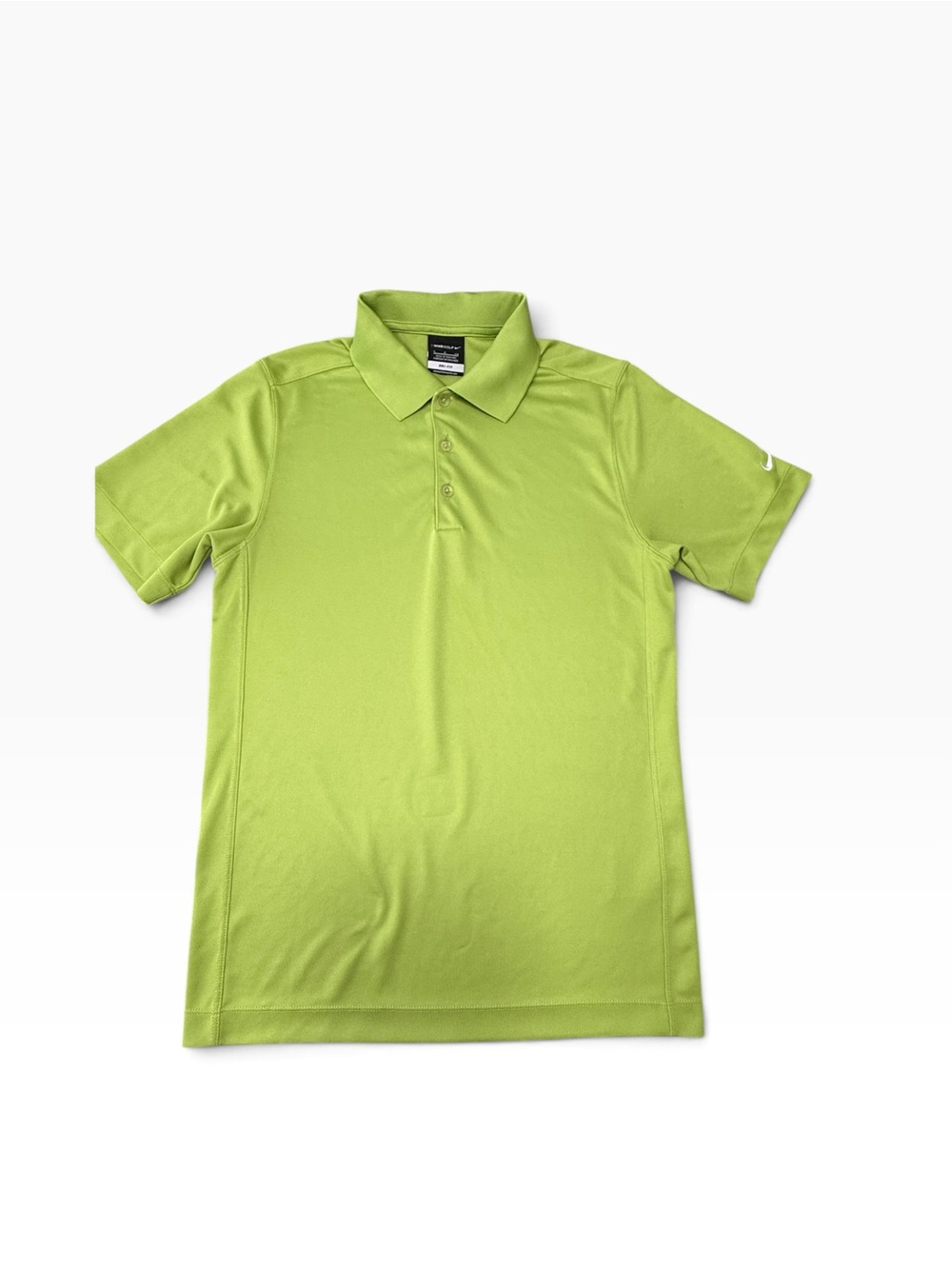 Nike Golf Dri-Fit Men's Lime Green Polo Short Sleeve Button Collared Size S